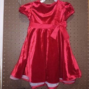 Ashley Ann Velour Holiday Dress